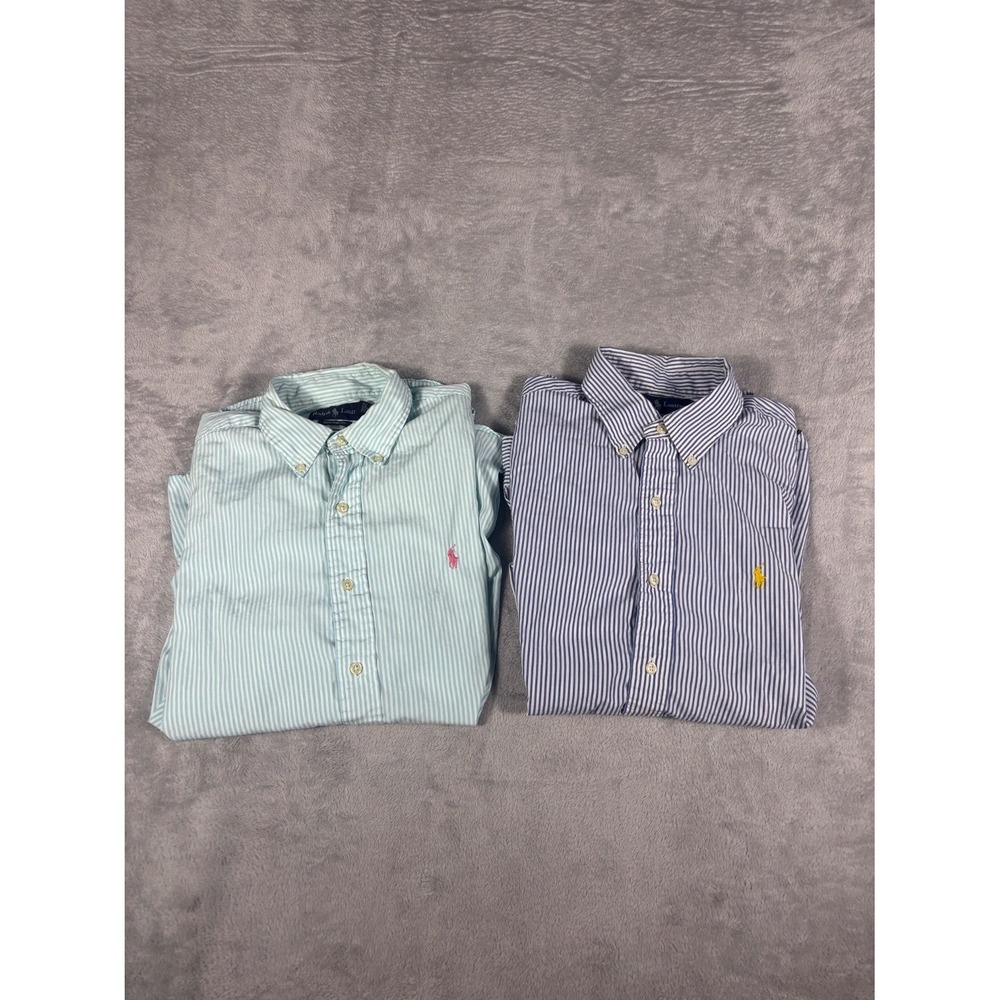 Ralph Lauren Custom Fit Long Sleeve Button-down Shirts M Multicolor Men lot of 2
